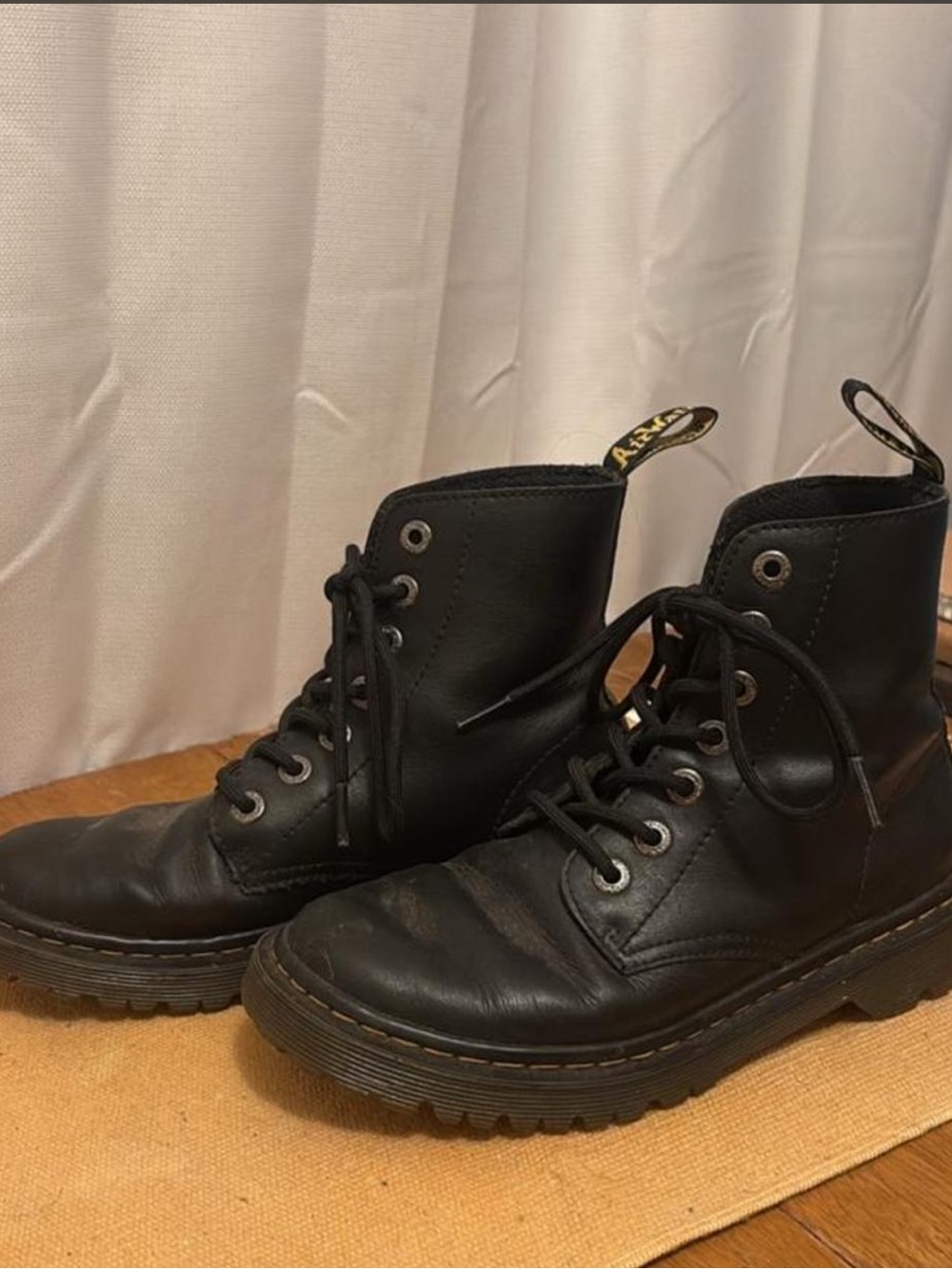 Women’s Black Leather Lace-Up Combat Boots by Dr. Martens